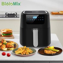 오븐형에어프라이어 대용량 대형 영업용 BioloMix-에어 프라이어 원터치 스크린 5l 블랙 오일리스 오븐 요1286966 L3, 01 balack1286966 L3 _02 UK