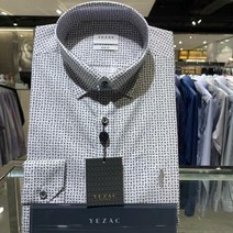 이랜드 [예작][예작]남성와이셔츠 스넵 모티브 프린트 신사자수 슬림핏 긴팔 (YJ1FBS935WH)_신구로점