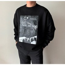 남자 도쿄 빈티지 오아시스 맨투맨 오버핏 클래식 데일리 캐주얼 티셔츠