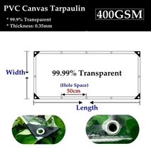 등산 비닐 쉘터 캠핑 팬히터 카라반 팬히터0.35mm 99.9% 투명 PVC 캔버스 타포린 발코니 방수 타프 정원, 01 0.35mm Tarp_16 1.1mx4.9m
