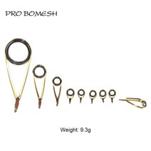 가이드링 Pro Bomesh-스피닝 낚싯대 가이드 세트 및 키트 SIC 링 골드 스테인레스 스틸 DIY 낚시 로드 액세서리 9 피스/키트, 4.KLH25 Set - Tip 사이즈 2.2mm