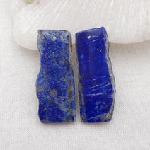 비즈공예 원석 준보석 천연석 패션 주얼리 청금석 너깃 귀걸이 비즈 여성용 34x13x4mm 8g, 한개옵션0