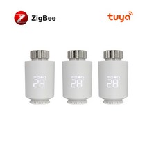실내온도조절기 Avatto tuya zigbee 라디 터 액츄 터 온도 조절기 스마트 trv 온도 조절 밸브 온도 컨트롤러 지원 alexa google 홈, trv06-3