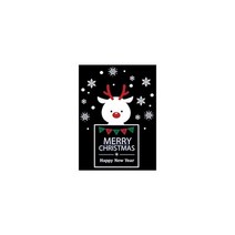 크리스마스 유리창 스티커 루돌프사슴코의 성탄절 크리스마스가랜드 크리스마스홈파티 성탄장식 포인트스티