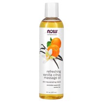 나우푸드 (나우 푸드) Solutions 리프레싱 바닐라 시트러스 마사지 오일 237ml(8fl oz)옵션확인필수, 237ml