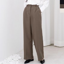 여자뒷밴딩핀턱와이드슬랙스 여자 하의 바지 슬랙스 핀턱 와이드 와이드슬랙스