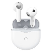 SOUNDPEATS Air4 하얀색 선이어버드 몰입형 사운드용 13mm 다이내믹 드라이버 6개의 마이크가 장착된 블루투스 V5.3 이어폰 총 26시간 app컨트롤 88ms, White