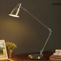 북유럽 심플 긴팔 접이식 스탠드조명 메탈 사무 공부 독서 스마트 컨트롤 테이블 미니 조명 램프, 기타, 청고동F 십창의 LED7W 삼색무극조광전구