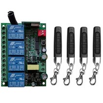 리모컨 가전제품 원격 스마트 다중 AC110V 220V 10A 433 MHz 4CH 4 채널 무선 릴레이 RF 원격 제어 스위치, GRAY_315MHZ