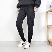 103st 여성 기모 카고 조거 팬츠 밴딩 바지