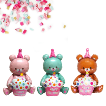곰 풍선 곰돌이풍선 스탠딩 생일 파티 풍선 소품, 곰 풍선 (민트)