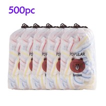 일회용 식품 커버 플라스틱 가방 포장 탄성 뚜껑 보관 과일 그릇 컵 주방 500 개, [06] bear  500PC