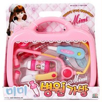 4살 5살 6살 여아 딸선물 집중력 상상력 발달 의사놀이 미미 병원가방 12개소품 놀이방