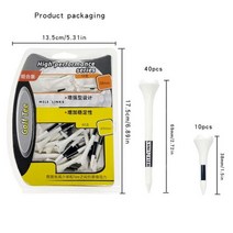 골프공세척기골프 티 슈퍼 티 박스 당 50 개 69mm 38mm 2 사이즈 안정성 향상 장거리 야외 골퍼 골프 볼 티, 02 White