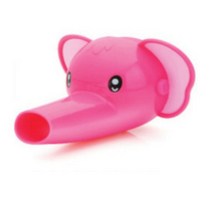 자체 어린이 유치원 수도꼭지 연장탭 연결탭 실리콘 커버, 분홍코끼리