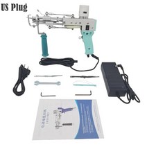 터프닝건 터프팅 새로운 2 in 1 tufting gun cut pile and loop pile 전기 카펫 깔개 총 카펫 직조 뜨개질 기계 diy 110v-240v, 주황색