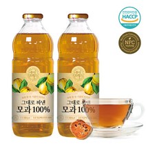 [퓨어프레스][1+1] HACCP인증 NFC 착즙원액 그대로 짜낸 모과 100% 1L, 모과즙1L (1+1)