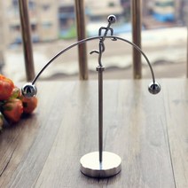 균형잡는 사람 모형 장식 무게추 금속 책상 사무실 서재 소품 여유 힐링, 진자