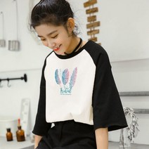 라운드넥반팔티 여름옷 와이드 루즈핏 BF 하라쥬크 무드 플라워 프린팅 패치워크 상의 3514515170