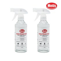 메티스 미라클워터 과일/야채 세척제 400ml x2개 잔류농약 무색소 소독제 살균제 다목적 무향 알카리이온수, 상세페이지 참조