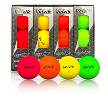 볼빅 2피스 무광골프공 12구, 2세트, 혼합색상(그린 레드 오렌지 옐로우)
