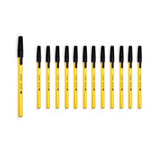 K59072 모나미153 뚜껑볼펜 1.0mm(옐로우)검정펜 12개, 상세 참조
