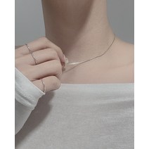 실버925 심플 스네이크 체인 실 목걸이