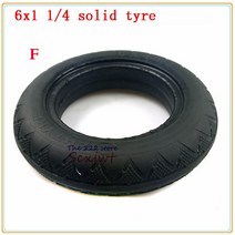 전기 팩 부품 DIY 호환 변환 6x1 1/4 솔리드 타이어 6 인치 공압 오토바이 스쿠터 인플레이션 휠 내부 튜브, 01 solid tyre F, 한개옵션1