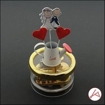 고급 원형 오르골(꼬마 신랑 신부)-5곡 중 선택교구 생활잡화 교구잡화 문구 잡화, 생일 축가