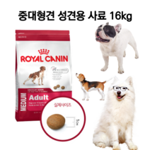 [신제품] 로얄캐닌 미디움 어덜트 16kg 중대형견 대용량 사료 포인터 보더콜리 허스키 리트리버 불독 애견사료 진돗개 스피츠 기호성 소화