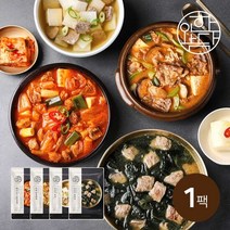 한와담 직화솥에 끓인 국 찌개 4종 1팩, 01.소고기미역국 500g 1팩