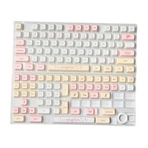PBT Keycaps 131 키 키트 CHERRY MX 스위치용 내구성 기계식 키보드, 13.78x5.91x1.38인치, PBT 플라스틱, 여러 가지 빛깔의