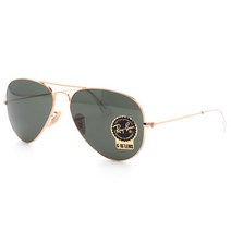 레이벤 정품 선글라스 골드테 녹색유리렌즈 RB3025 W3400 58mm