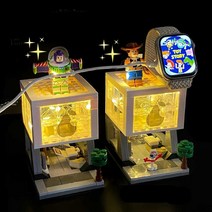 레고 애플워치 충전 거치대 우디 버즈 LED 조립식, 우디 동생 제시 조명 애플워치 거치대