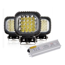 CL48w 5000루멘 LED 작업등 써치라이트 조명 선박 중장비 안개등 집어등 투광등 30m 집중광 확산광, 1세트, CL48(30)+SMPS100