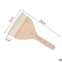 고품질 멀티 사이즈 나무 손잡이 염소 머리 페인트 브러쉬 벽 수채화 아크릴 유화 학교 미술 용품, 10 28x15cm