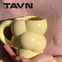 구름 머그컵 머그잔 예쁜 카페 선물 세라믹 클라우드 감성, 옥수수 클라우드 컵