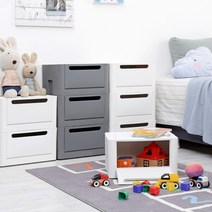 위즈홈 오픈도어 인테리어 리빙박스 수납함, 화이트