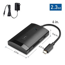 Cable Matters USB-A USB-C MicroSD 및 UHS-II SD 카드 리더기가 있는 10Gbps USB C 멀티포트 어댑터(USB 허브) 2.5 3.5인치