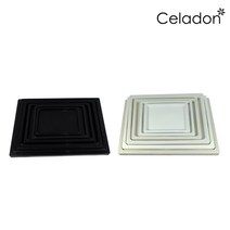 Celadon 직사각형 화분받침 모음, 화이트