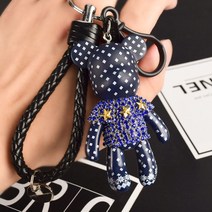 가방 악세사리 악세서리 키링 뱃지 수제 DIY 공예 라인석 Bomgom Tassels 만화 캐릭터 굿즈 피규어 코스프레 포포베 우울한 곰 키 체인 귀여운 참 홀더 수지 열쇠 고리, 35 A011