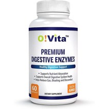 미국직구 18가지 효소가 함유된 O!VITA 프리미엄 효소 영양 최대 2개월 공급(비GMO 식물성 캡슐 60개), 수량, 상세참조
