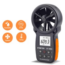 BTMETER HVAC 풍속계 CFM 미터 휴대용 디지털 게이지 테스트 백라이트로 공기 흐름 습도 측정 USB 데이터, 한개옵션1, 한개옵션0