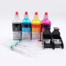 HP Deskjet 2130 2132 프린터 잉크 충전 풀세트 {RF_63}, 블랙칼라 63 충전풀세트{RF_63}