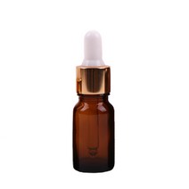 갈색병 골드스포이드 5ml 10ml 20ml 30ml 50ml 100ml 유리 오일 공병 화장품 용기, 10ml 갈색병 골드스포이드 흰색고무, 1개