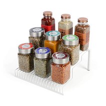 Smart Design Heavy Duty 3-Tier Spice Rack Shelf Organizer - Steel Metal Wire - Cupboard Jars Can, 1
