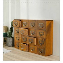 약재함 한의원 한방병원 약장 한약장 한방 수납장, 클래식 레트로 16 그리드