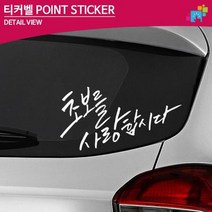 초보운전 차량용 데칼스티커 스티커제작 기스제거 DIY, 중형, 레드