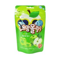 크라운 내맘몰랑 청사과젤리 50g사무실간식 젤리 수입젤리 사탕 과일젤리, 본상품