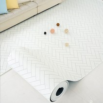 삼바텍 PVC 층간소음방지 롤매트 15mm 폭 110cm x 길이 4m, 헤링본화이트